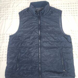 Banana Republic Men's Vest Quilted Puffer Sleeveless Vest Blue L
